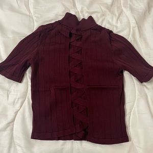 Forever 21 burgundy crop top